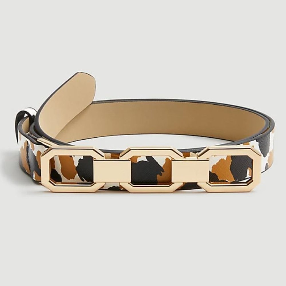 Leopard Print Chain Belt